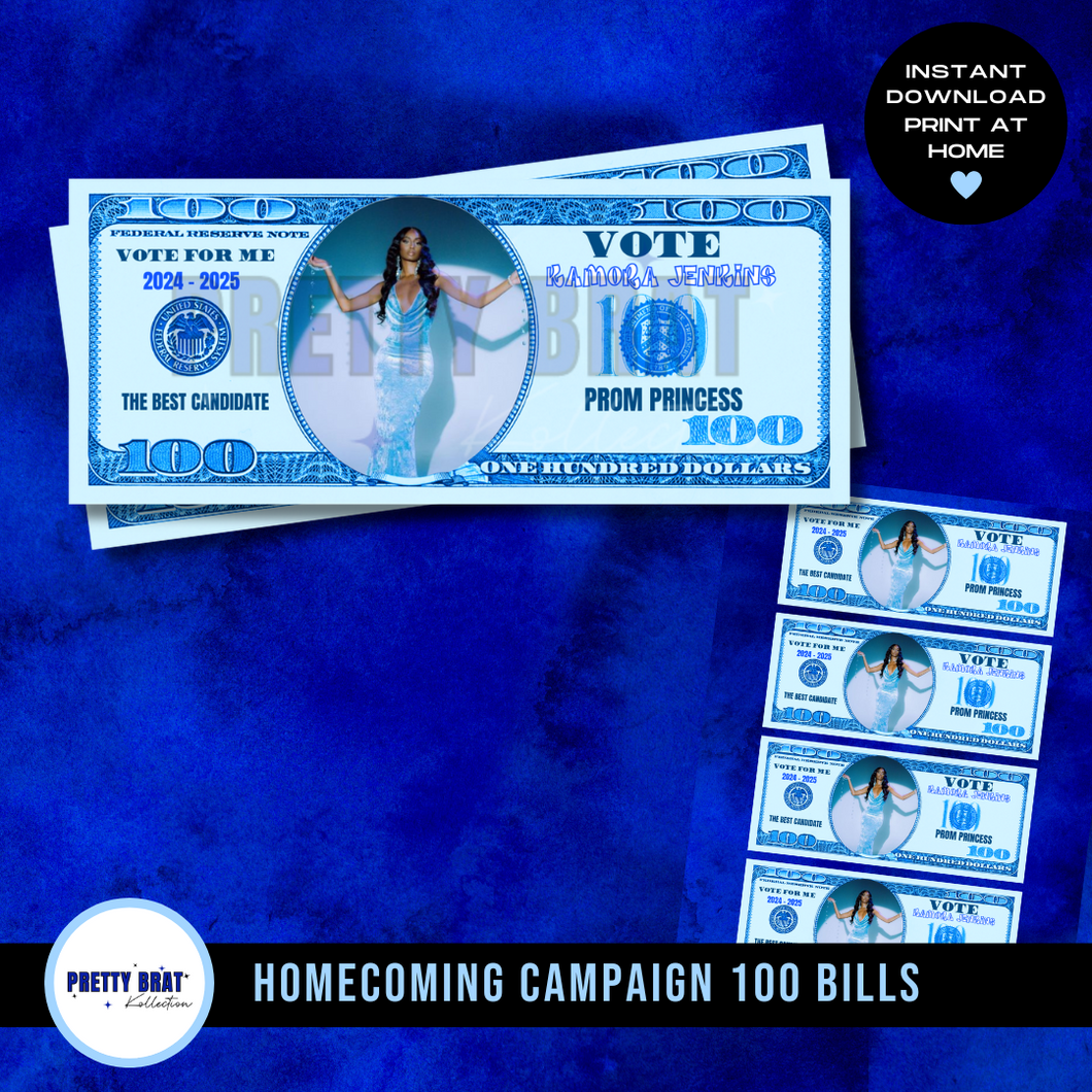 Campaign Money - Blue $100 Bill