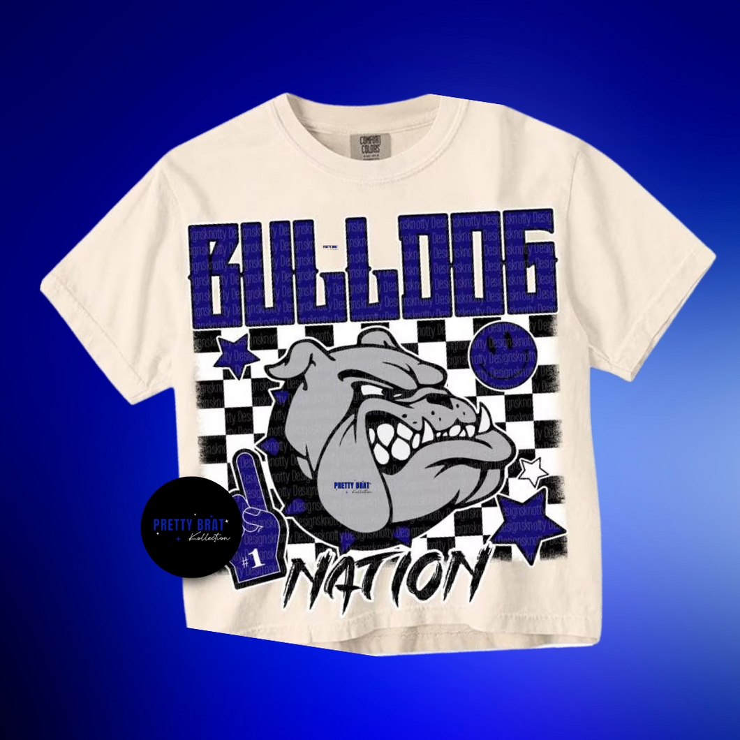 Retro Grunge Bulldogs (Navy) Shirt