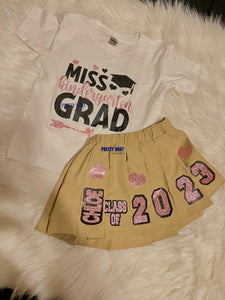 Pre-K & Kindergarten Grad Skirt Set